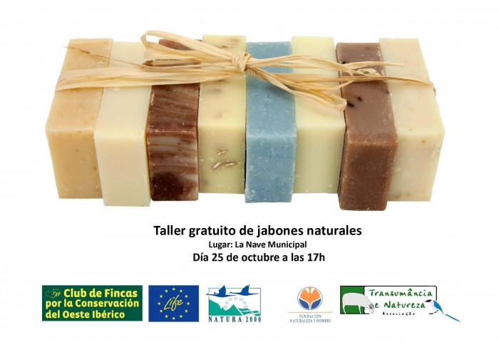El LIFE Club de Fincas empieza los talleres de difusión entre la población local de Cáceres Taller de jabones naturales en Higuera de Albarat.