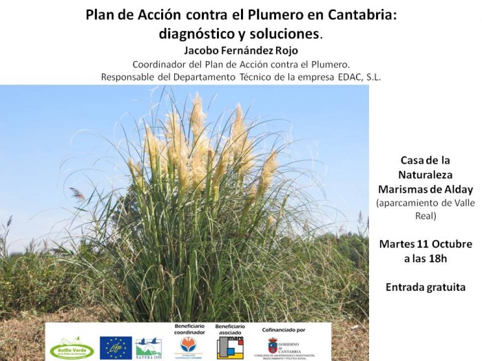 El «Plan de Acción contra el Plumero en Cantabria», próxima charla del LIFE Anillo Verde Próxima charla del LIFE Anillo Verde de la Bahía de Santander.