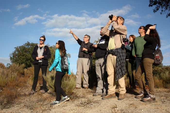 Trabajadores de Fundación Biodiversidad sucumben a los encantos del bosque mediterráneo Técnicos de Fundación Biodiversidad en el paseo de campo por la reserva biológica