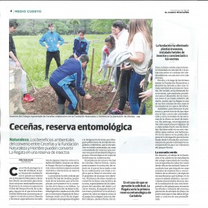 10-06-2018 El Diario Montañes: Ceceñas, reserva entomológica