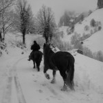 A caballo en la nieve