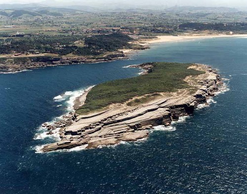 La Isla de Santa Marina, desde el aire.