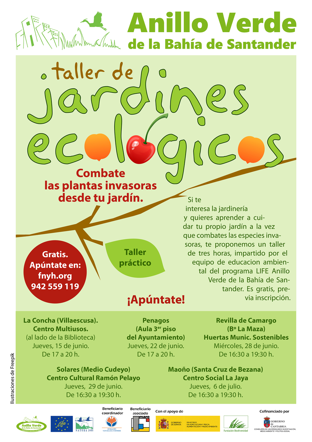 Talleres Jardines Ecológicos del Proyecto LIFE Anillo Verde de la Bahía de Santander