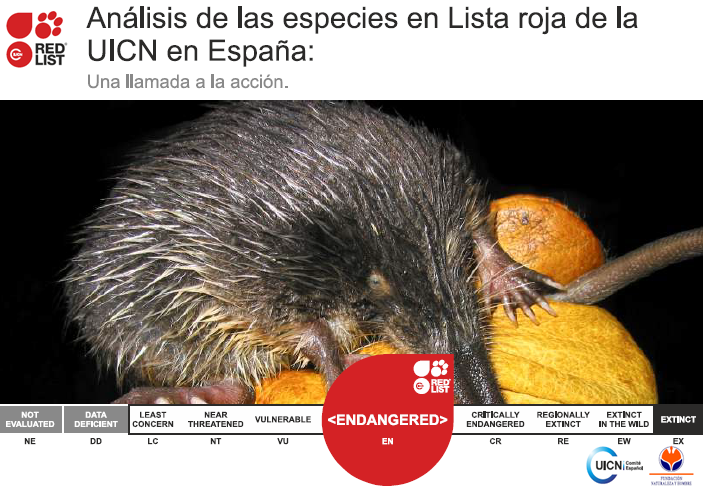Portada del Análisis de las Especies en Lista Roja de la UICN en España